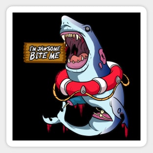 Bite Me Zombie Shark Magnet